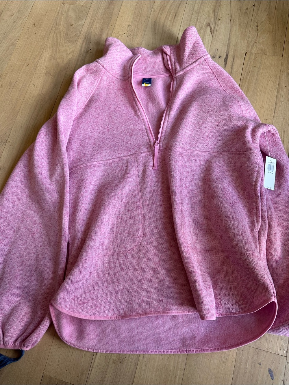 Old Navy Pink Half-Zip Pullover Sweatshirt